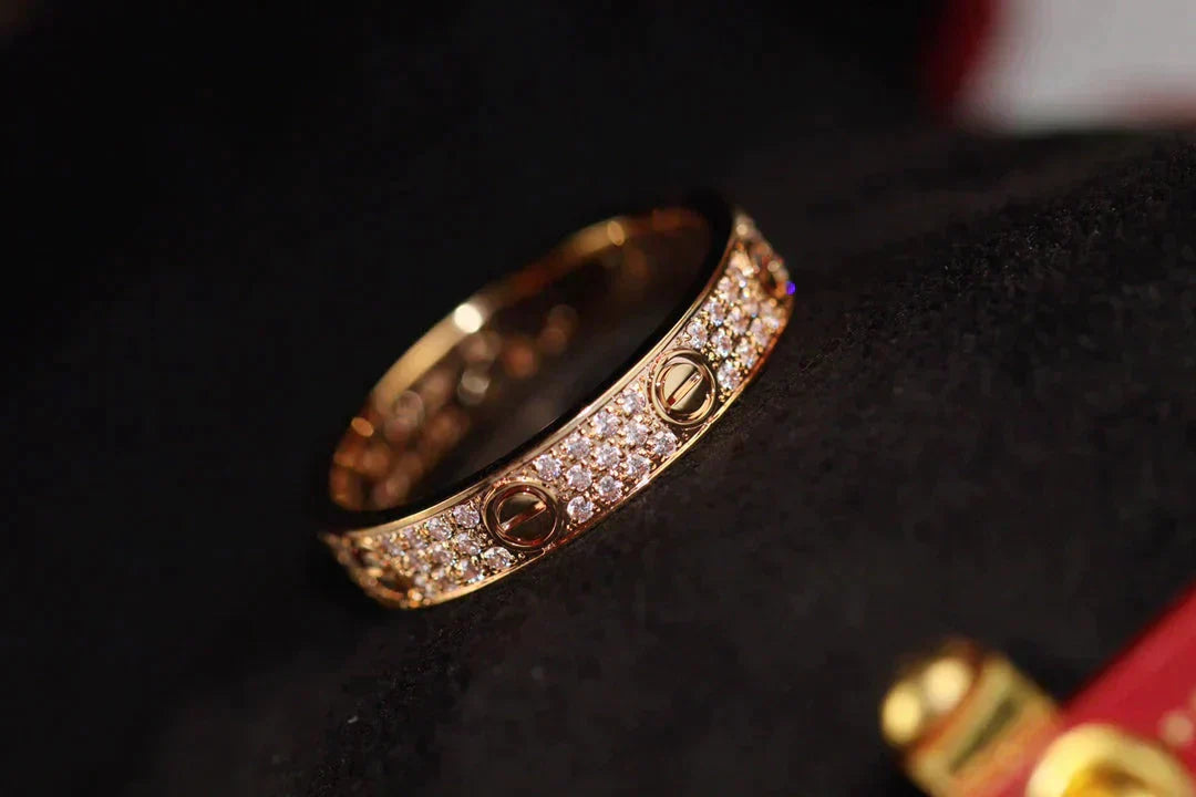 [OAK JURI]LOVE RING 3.6MM DIAMOND PAVED