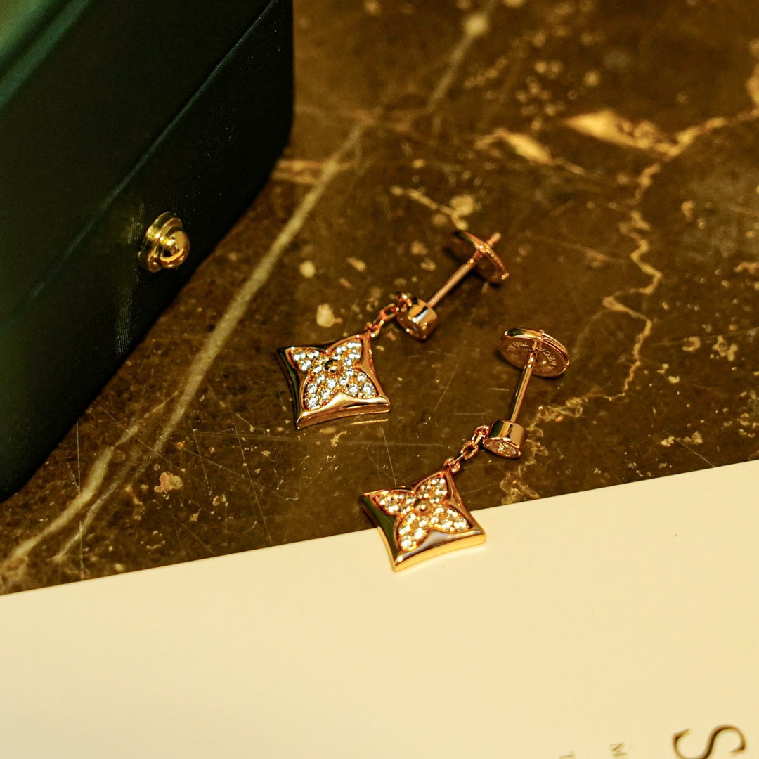 [OAK JURI]STAR DIAMONDS EARRINGS GOLD