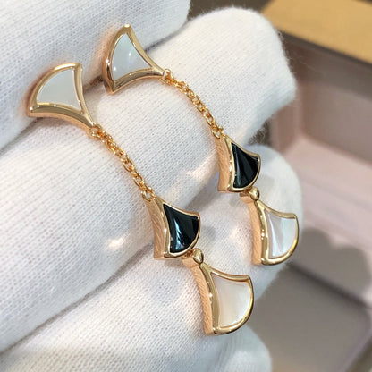 [OAK JURI]DREAM EARRINGS 3 MOTIFS ONYX MOP PINK GOLD
