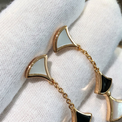 [OAK JURI]DREAM EARRINGS 3 MOTIFS ONYX MOP PINK GOLD