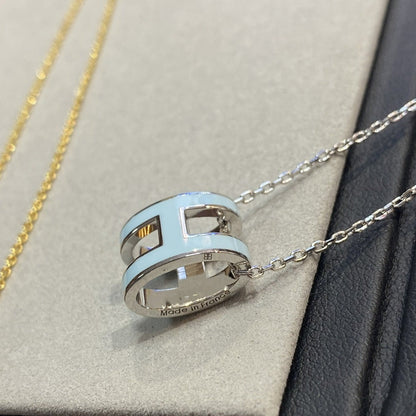 [OAK JURI]POP H LIGHT BLUE NECKLACE