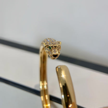 [OAK JURI]PANTHERE GOLD DIAMOND OPEN BRACELET
