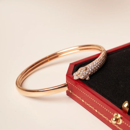 [OAK JURI]PANTHERE ROSE GOLD DIAMOND OPEN BRACELET