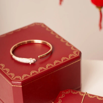 [OAK JURI]PANTHERE ROSE GOLD DIAMOND OPEN BRACELET