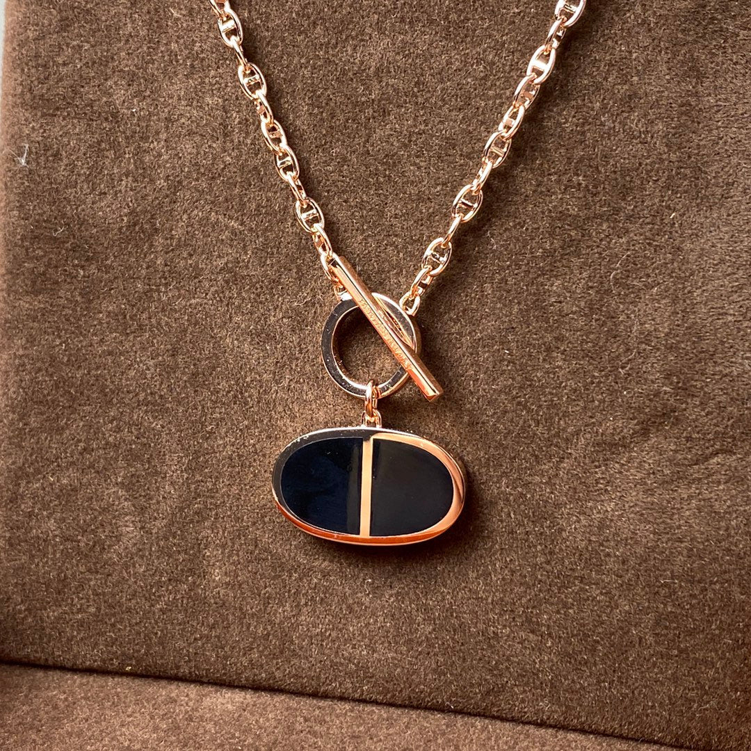 [OAK JURI]CHAINE VERSO BLACK CERAMIC NECKLACE