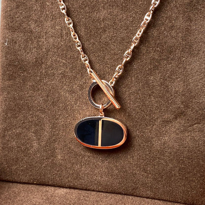 [OAK JURI]CHAINE VERSO BLACK CERAMIC NECKLACE