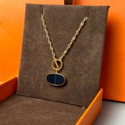 [OAK JURI]CHAINE VERSO BLACK CERAMIC NECKLACE