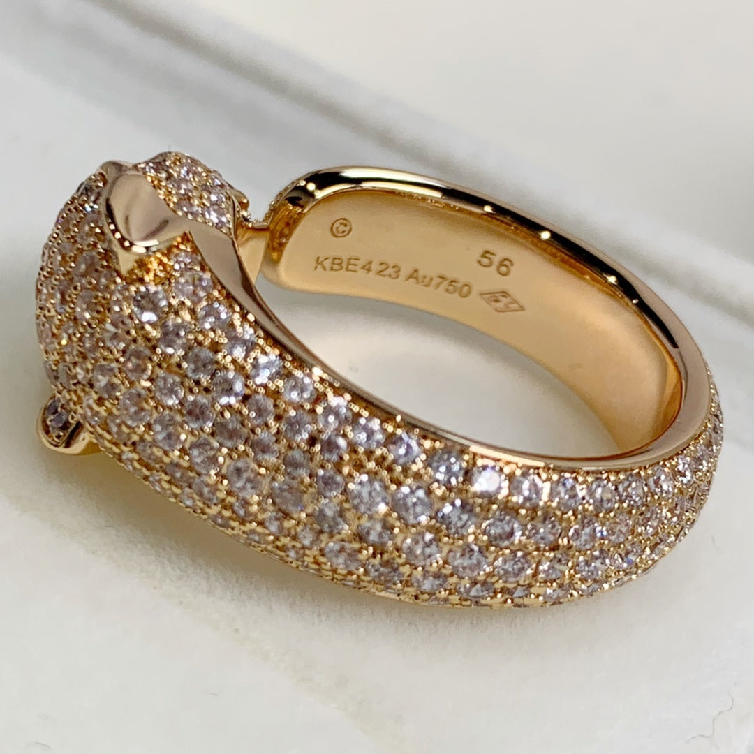 [OAK JURI]PANTHERE PINK GOLD DIAMOND RING