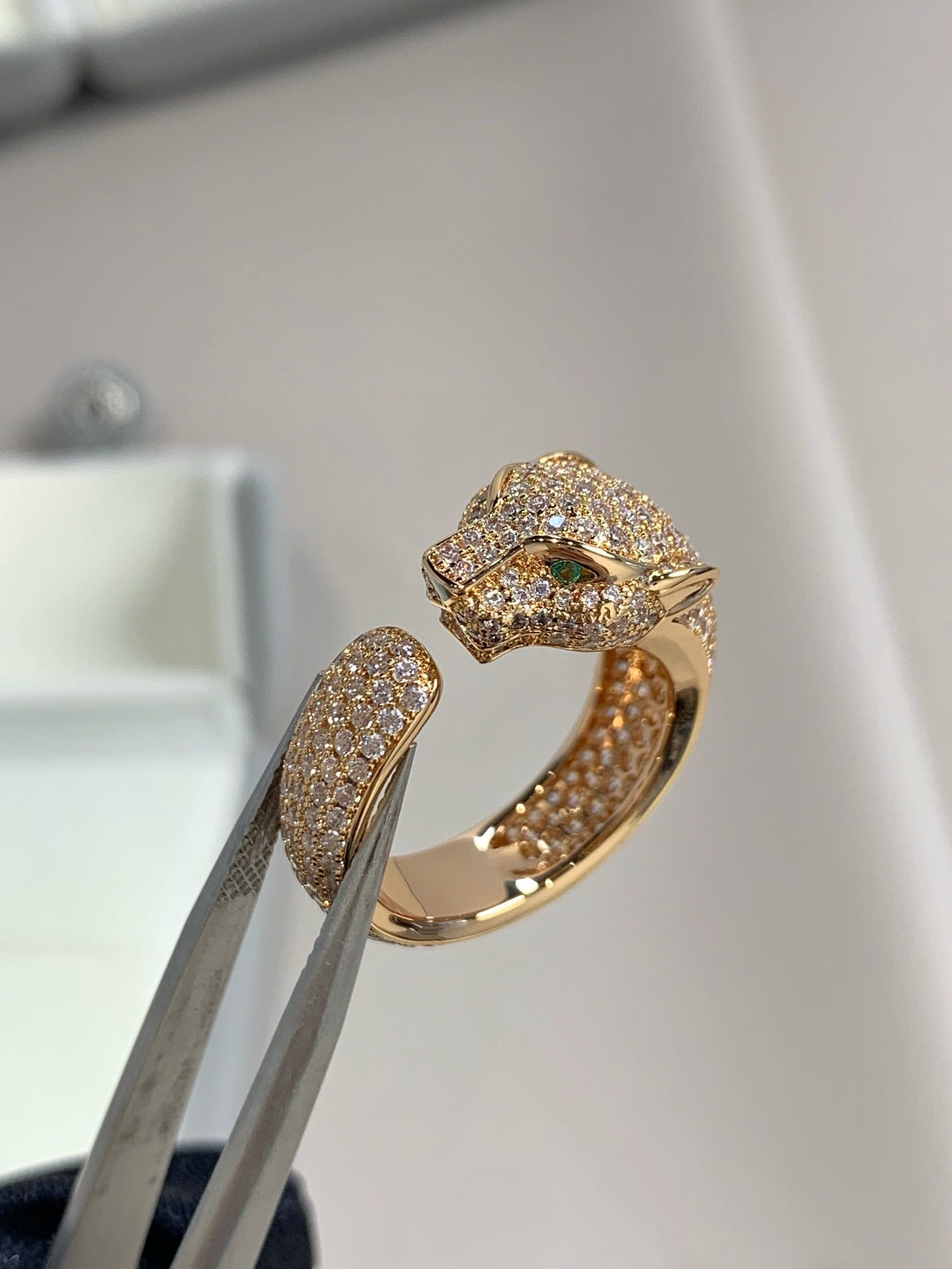 [OAK JURI]PANTHERE PINK GOLD DIAMOND RING