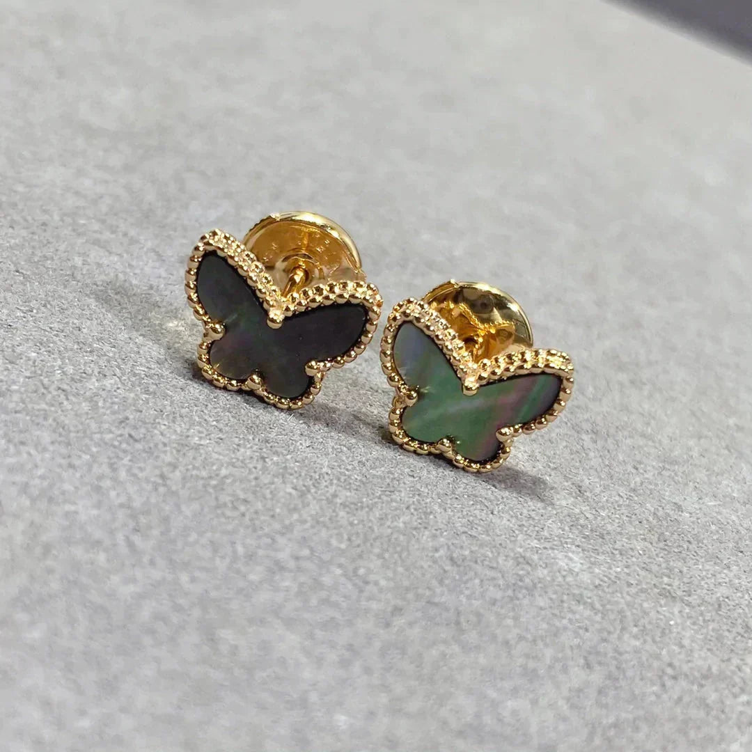 [OAK JURI]BUTTERFLY DARK MOP  EARRINGS