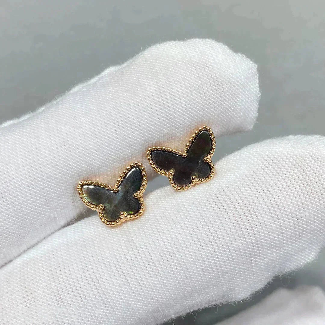 [OAK JURI]BUTTERFLY DARK MOP  EARRINGS