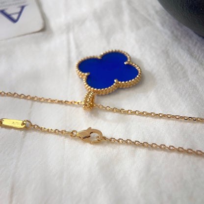 [OAK JURI]CLOVER 25MM NECKLACE TURQUOISE ROSE GOLD