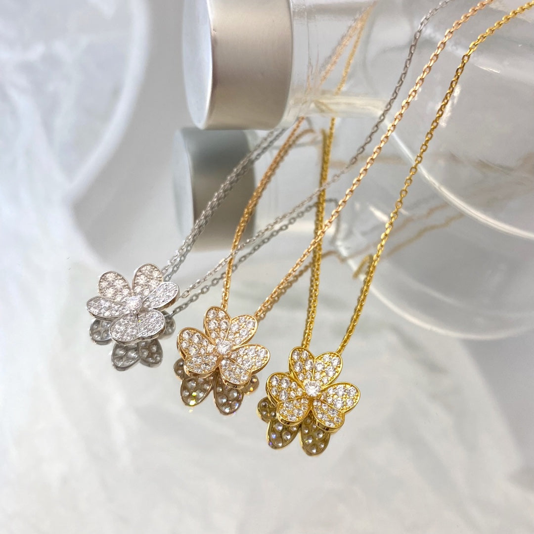 [OAK JURI]FLOWER DIAMOND NECKLACE