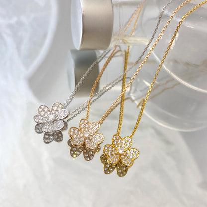 [OAK JURI]FLOWER DIAMOND NECKLACE