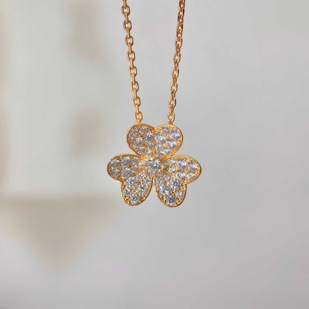 [OAK JURI]FLOWER DIAMOND NECKLACE