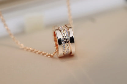[OAK JURI]ZERO 1 PINK GOLD DIAMOND NECKLACE