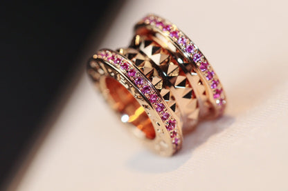 [OAK JURI]ZERO 1 ROCK PINK GOLD PINK DIAMOND NECKLACE