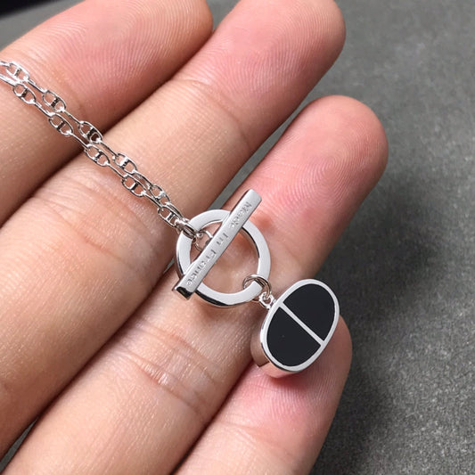 [OAK JURI]CHAINE VERSO BLACK CERAMIC  NECKLACE