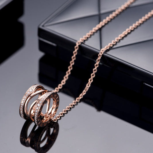 [OAK JURI]ZERO 1 PINK GOLD DIAMOND OPEN NECKLACE