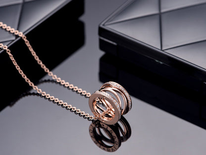 [OAK JURI]ZERO 1 PINK GOLD DIAMOND OPEN NECKLACE