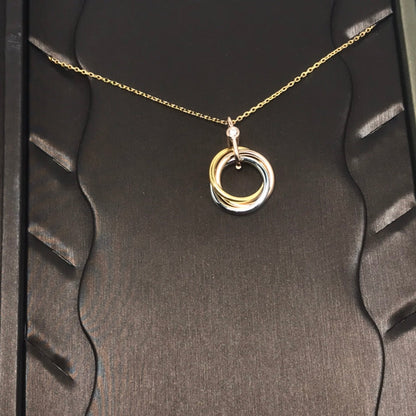 [OAK JURI]TRINITY SILVER GOLD PINK GOLD NECKLACE