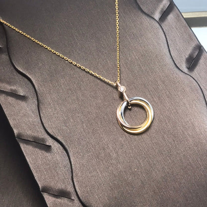 [OAK JURI]TRINITY SILVER GOLD PINK GOLD NECKLACE
