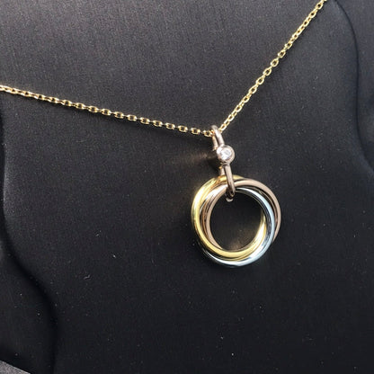[OAK JURI]TRINITY SILVER GOLD PINK GOLD NECKLACE