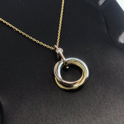 [OAK JURI]TRINITY SILVER GOLD PINK GOLD NECKLACE