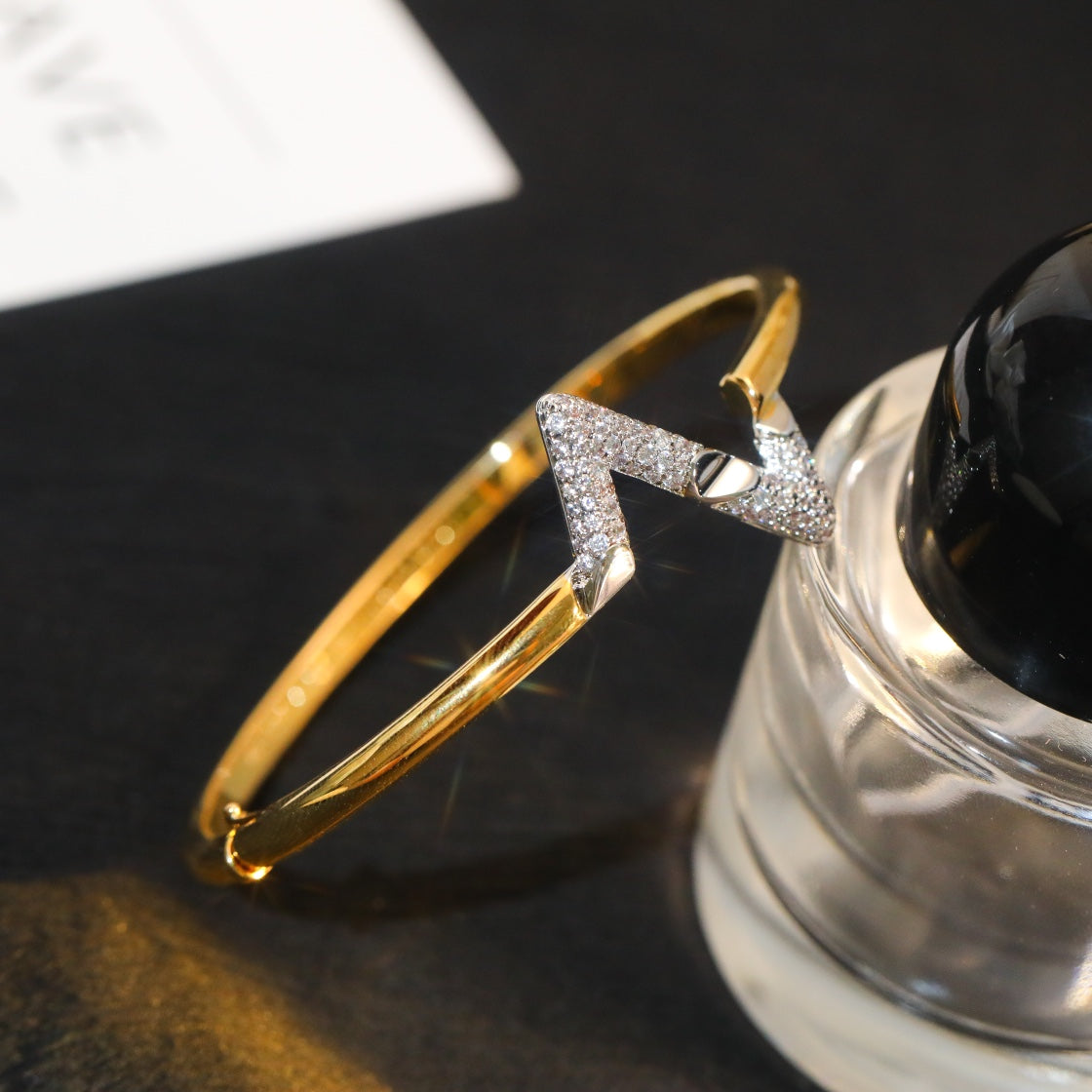 [OAK JURI]VOLTE UPSITE DOWN GOLD DIAMOND BRACELET