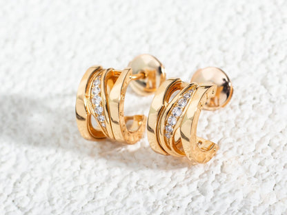 [OAK JURI]ZERO 1 PINK GOLD DIAMONDS EARRINGS