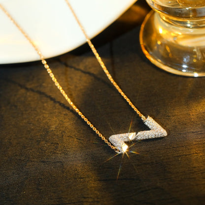 [OAK JURI]VOLT SILVER DIAMOND PEDANT NECKLACE