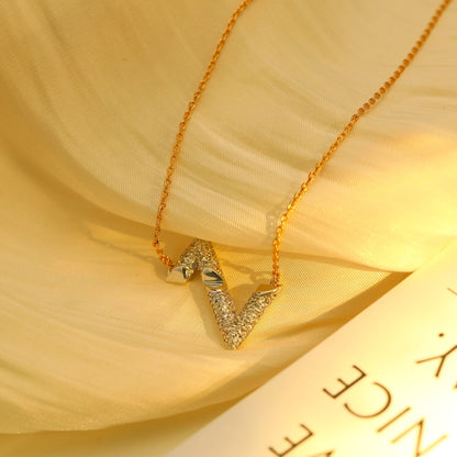 [OAK JURI]VOLT SILVER DIAMOND PEDANT NECKLACE