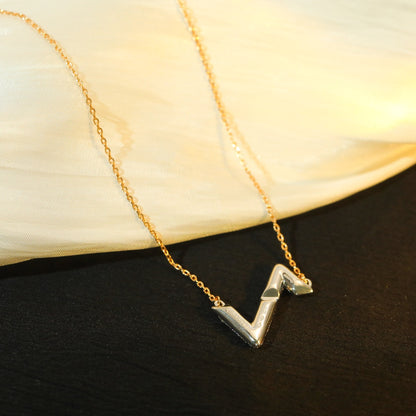 [OAK JURI]VOLT SILVER DIAMOND PEDANT NECKLACE