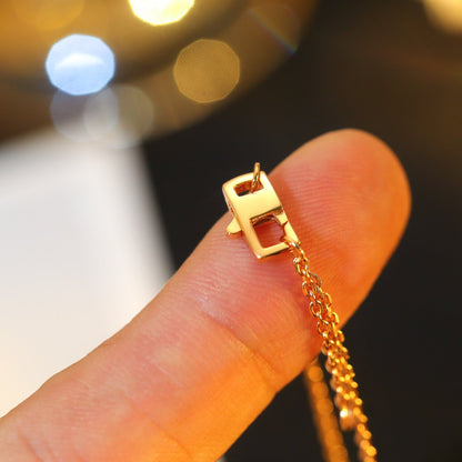 [OAK JURI]STAR AND SUN DIAMOND PINK GOLD NECKLACE
