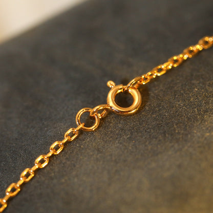 [OAK JURI]SUN PEDANT PINK GOLD 1 DIAMOND NECKLACE