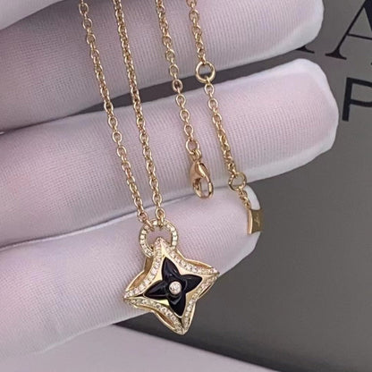 [OAK JURI]STAR PEDANT PINK GOLD DIAMOND NECKLACE
