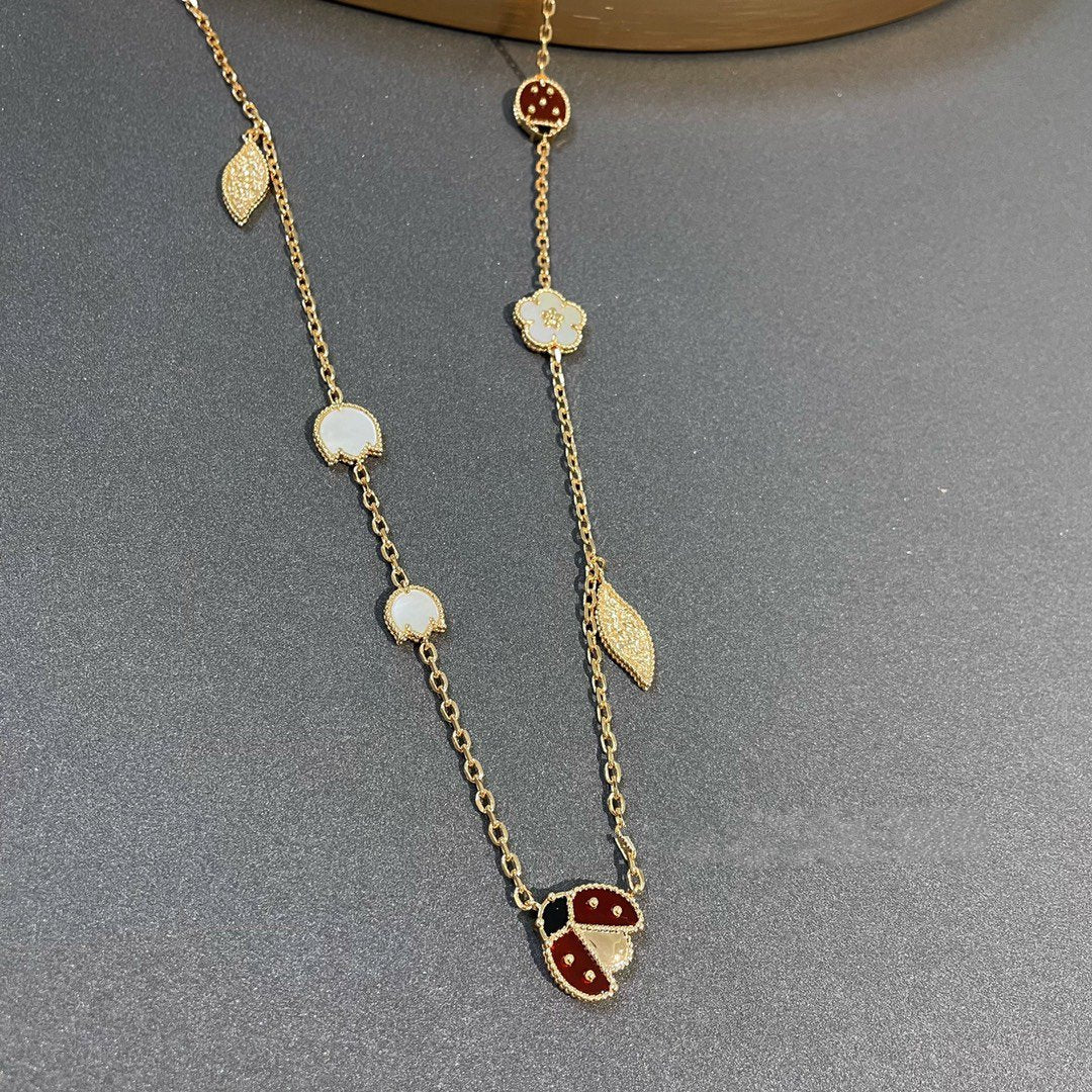 [OAK JURI]LUCKY SPRING 15 MOTIFS GOLD NECKLACE