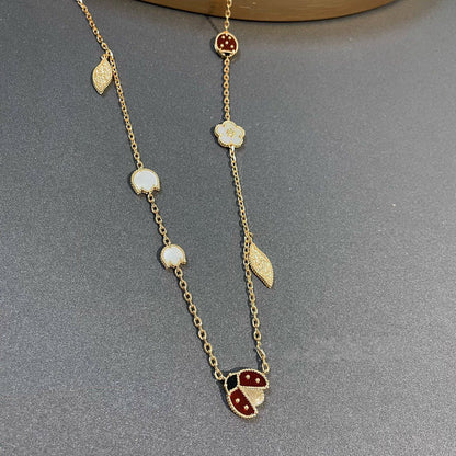 [OAK JURI]LUCKY SPRING 15 MOTIFS GOLD NECKLACE