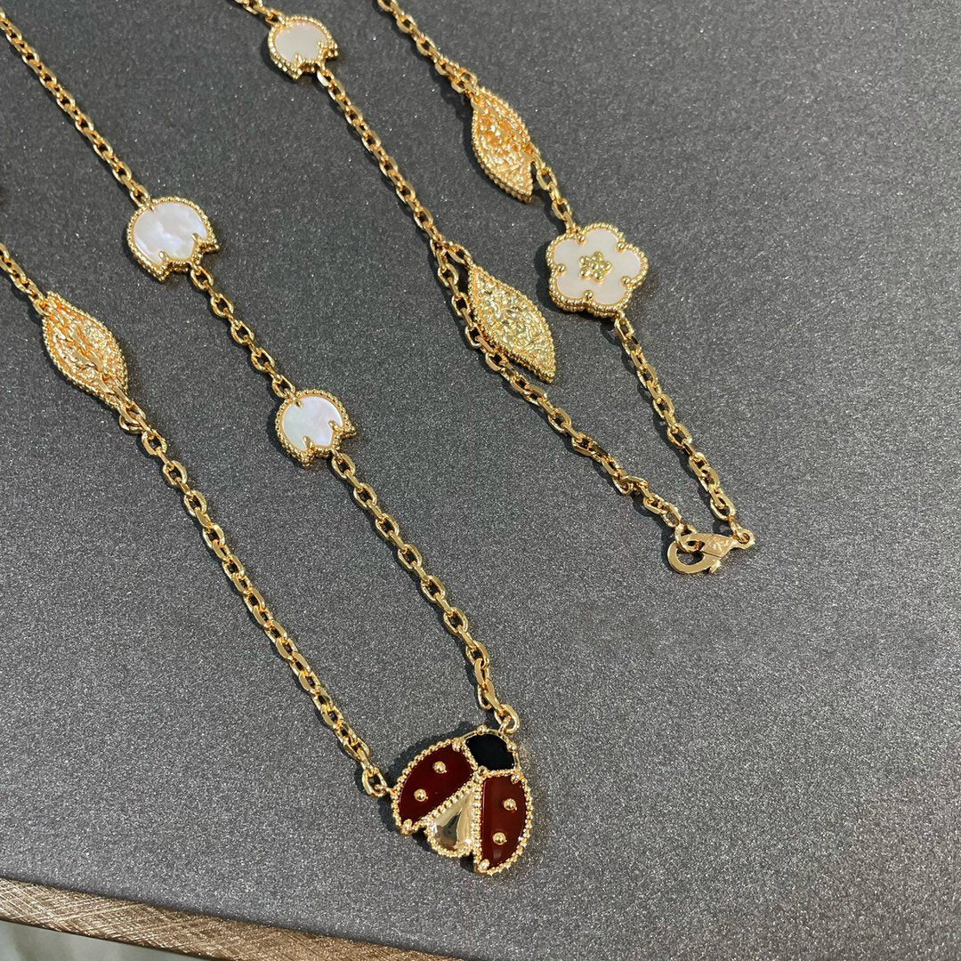 [OAK JURI]LUCKY SPRING 15 MOTIFS GOLD NECKLACE