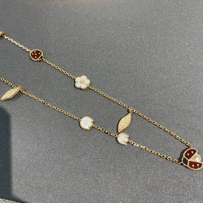 [OAK JURI]LUCKY SPRING 15 MOTIFS GOLD NECKLACE