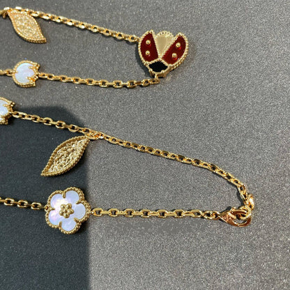 [OAK JURI]LUCKY SPRING 15 MOTIFS GOLD NECKLACE