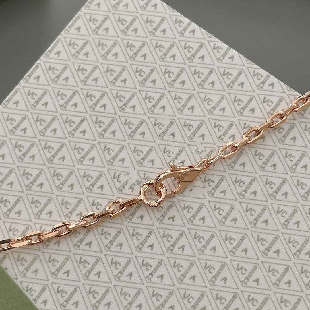 [OAK JURI]LUCKY SPRING 15 MOTIFS ROSE GOLD NECKLACE
