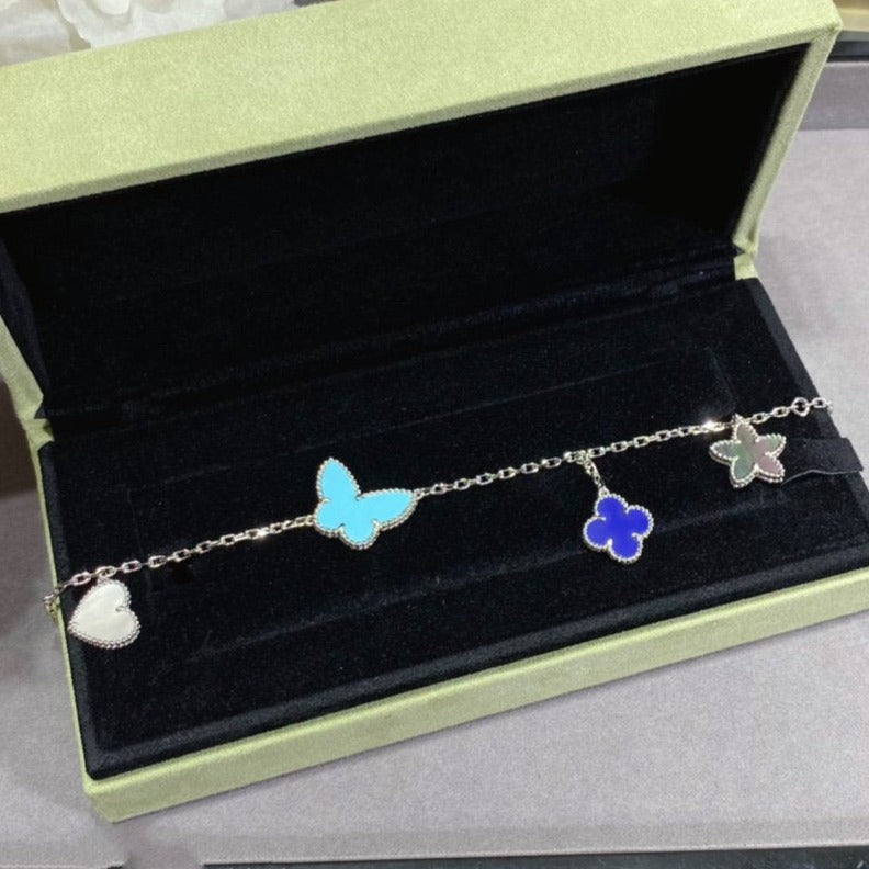 [OAK JURI]LUCKY SPRING SILVER BRACELET 4 MOTIF