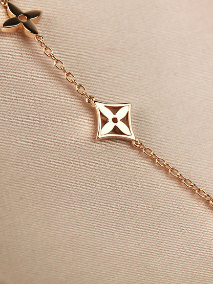 [OAK JURI]STAR AND SUN 7 MOTIFS GOLD BRACELET