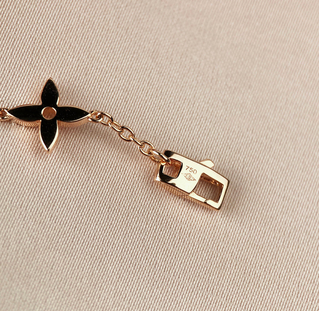 [OAK JURI]STAR AND SUN 7 MOTIFS GOLD BRACELET