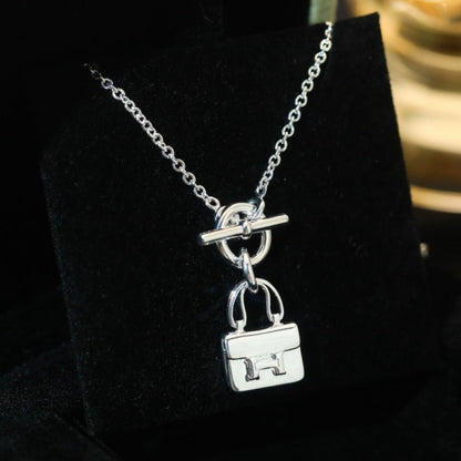 [OAK JURI]POP H PEDANT SILVER NECKLACE