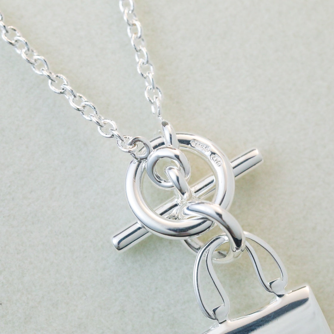 [OAK JURI]POP H PEDANT SILVER NECKLACE