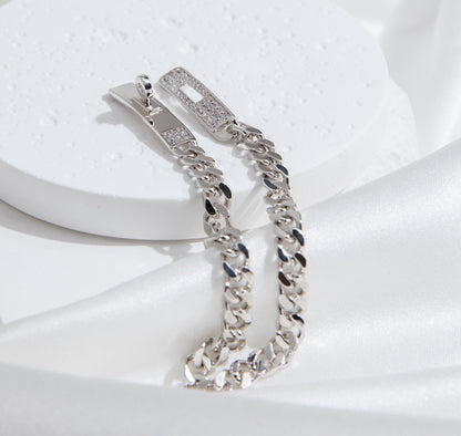 [OAK JURI]KELLY CHAIN SILVER DIAMOND BRACELET
