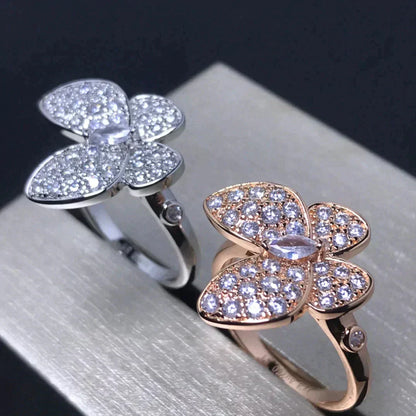 [OAK JURI]BUTTERFLY PINK GOLD DIAMOND RING