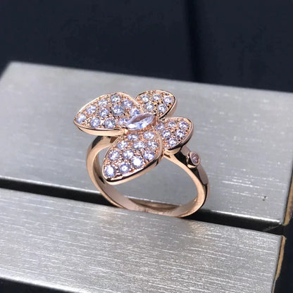 [OAK JURI]BUTTERFLY PINK GOLD DIAMOND RING